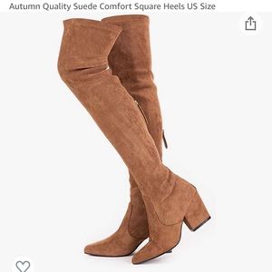 3 inch block heel OTK Boots